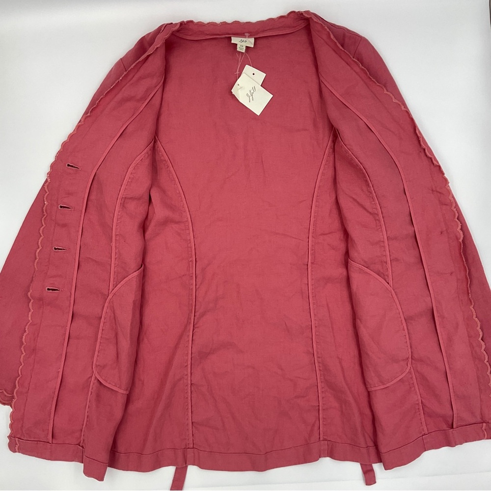 J. Jill NWT Aster Pink Linen Coastal Coatigan Jacket Duster Cardigan Lightweight - Picture 7 of 16